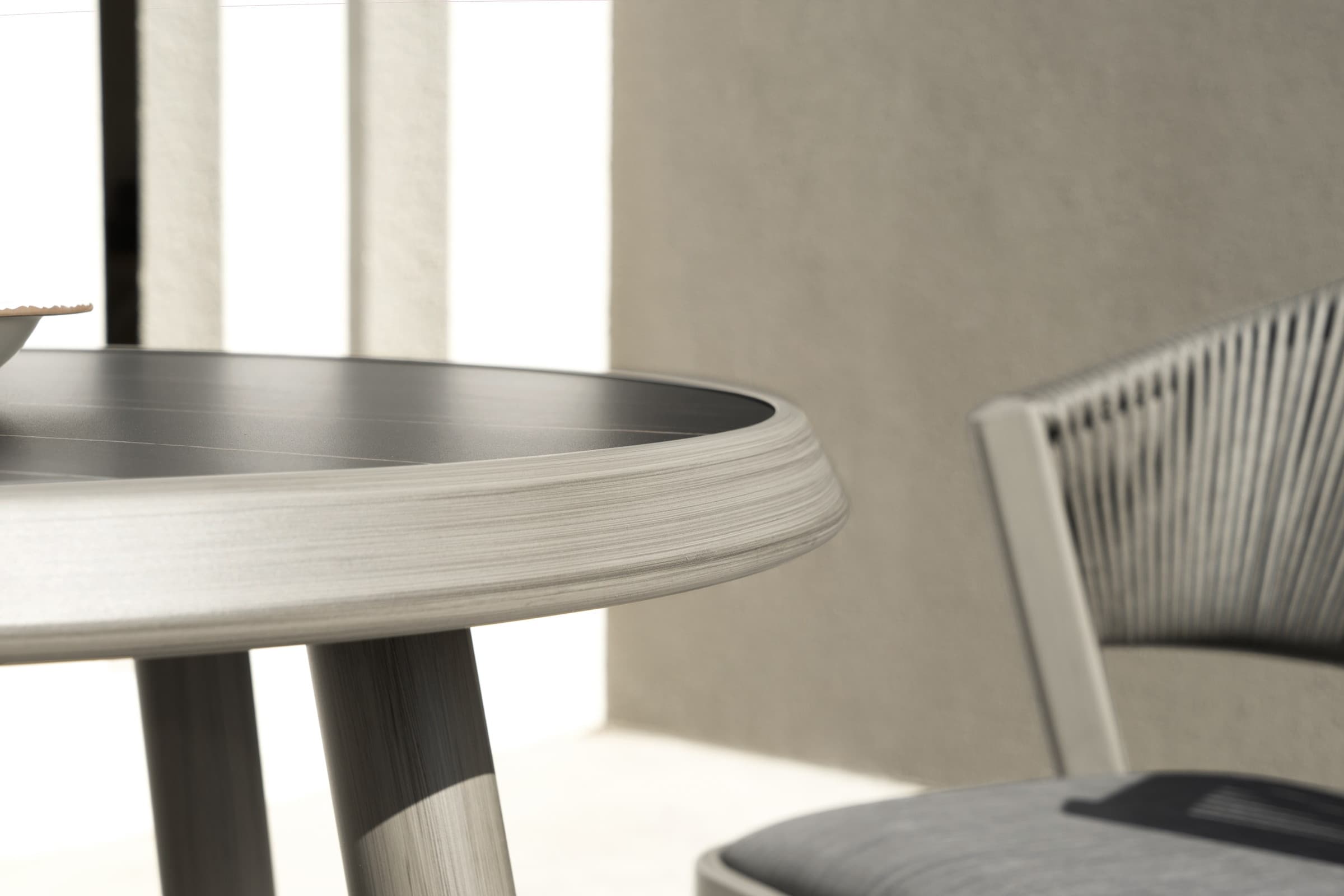 BP-3232-R outdoor dining set with four rope-weave chairs on a terrace — view 7