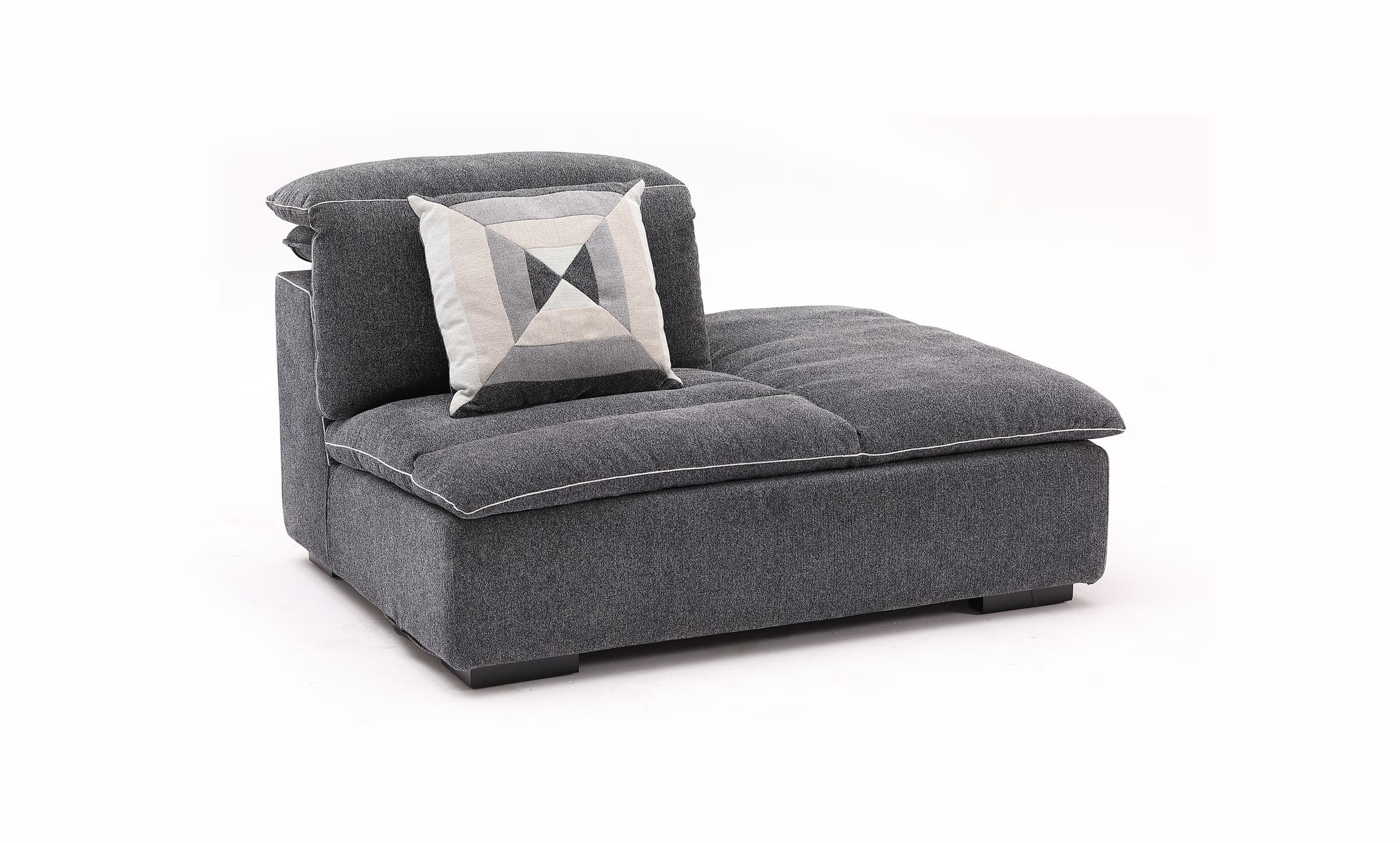 EVA corner sofa in dark grey with adjustable headrests — view 12