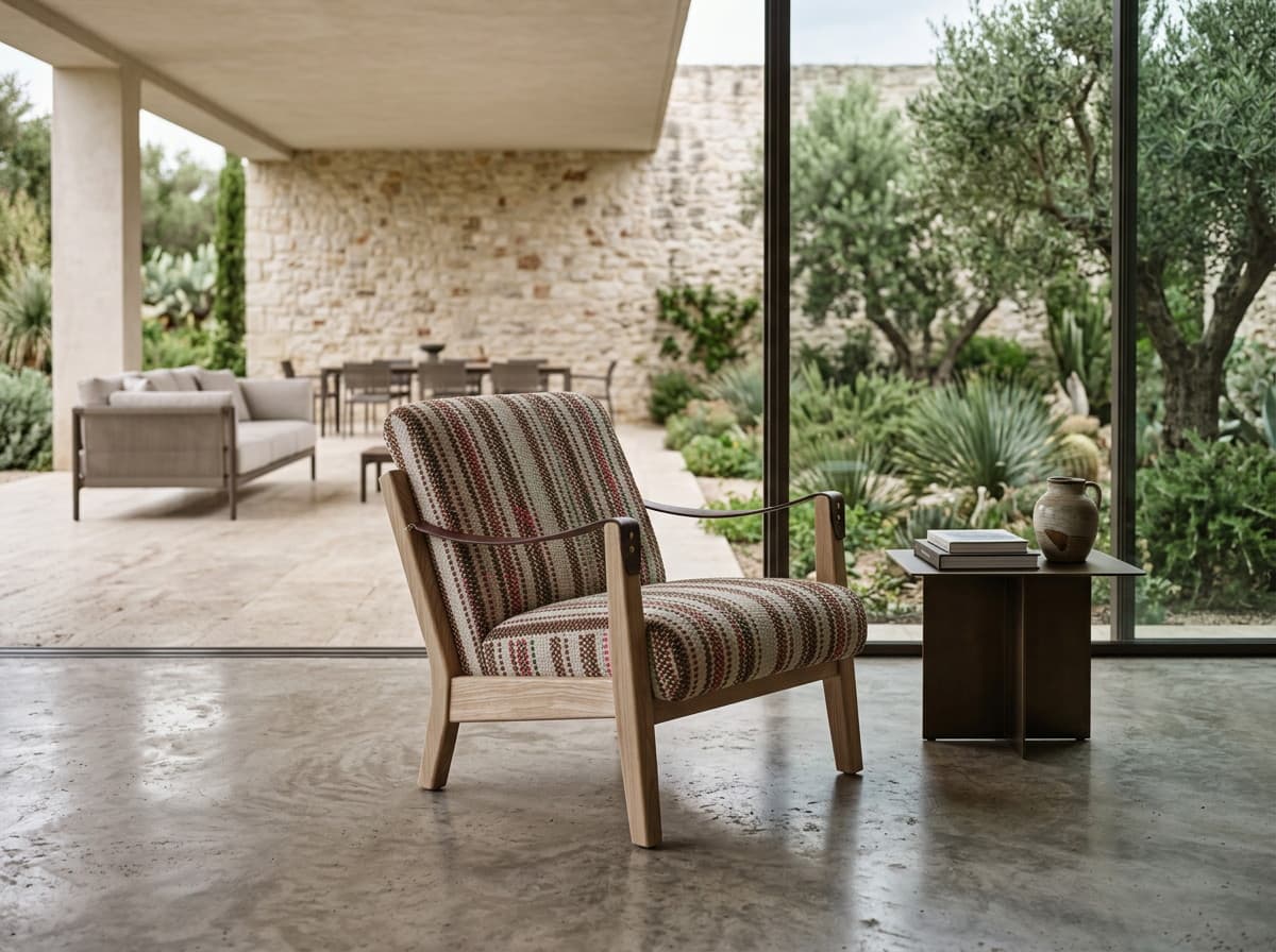 C0731-1D Wooden Chair with Cushions