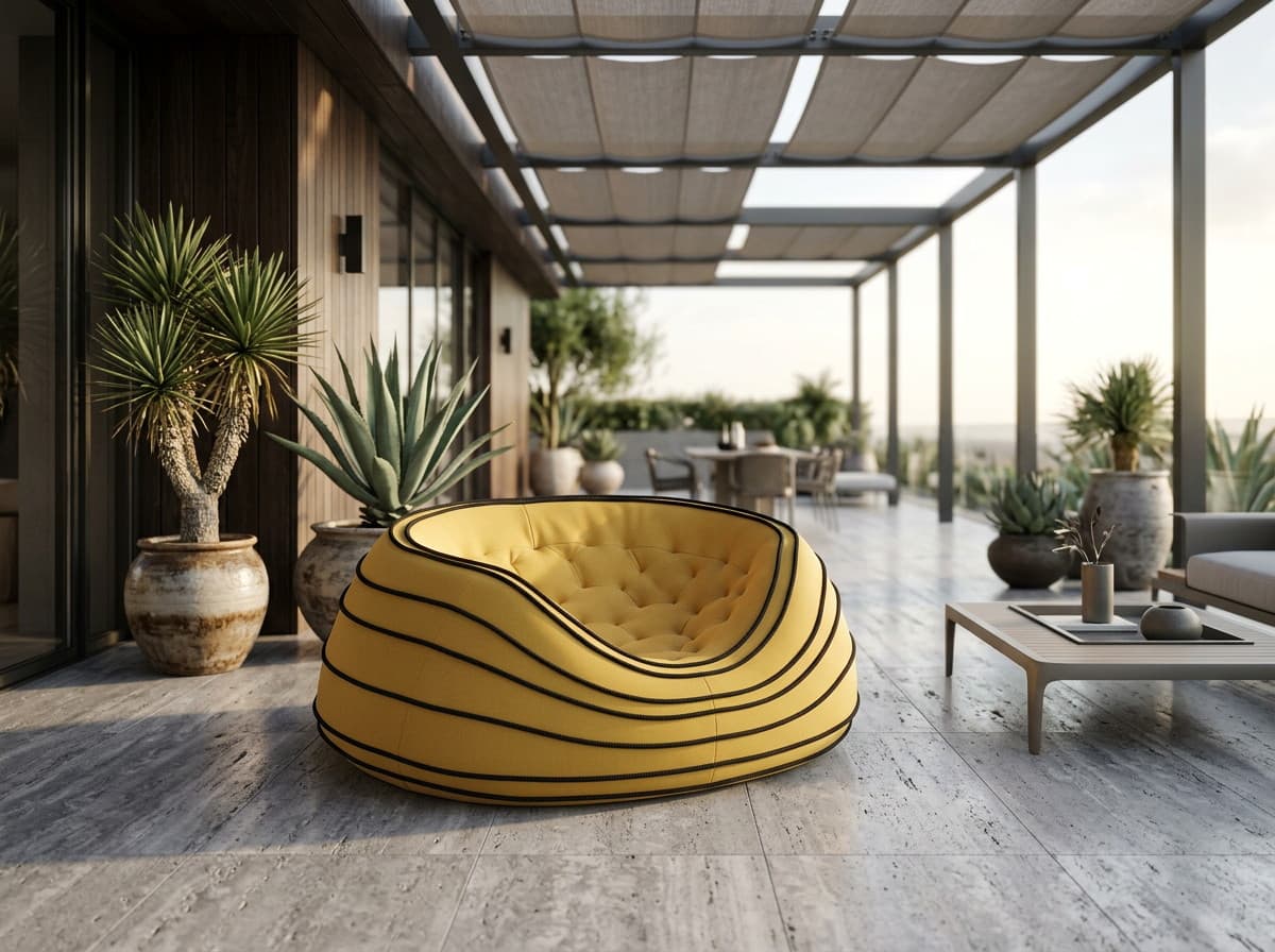 CRF356 Yellow Lounge Chair