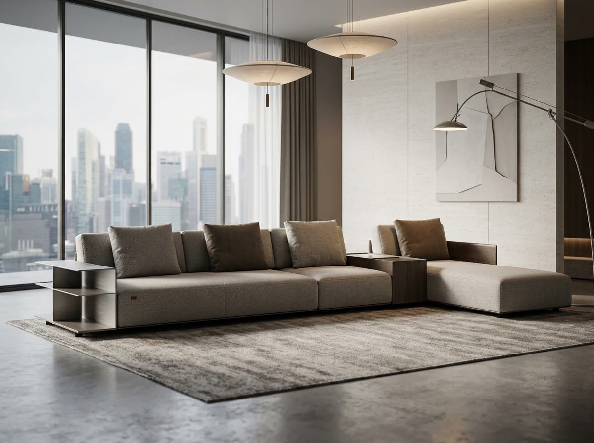F9669 Sectional Sofa with Storage